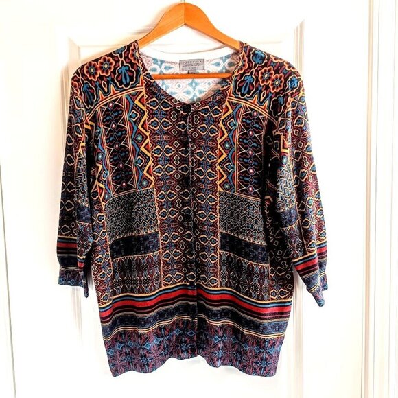 Joseph A Multicolor Cardigan Sweater - Picture 1 of 5